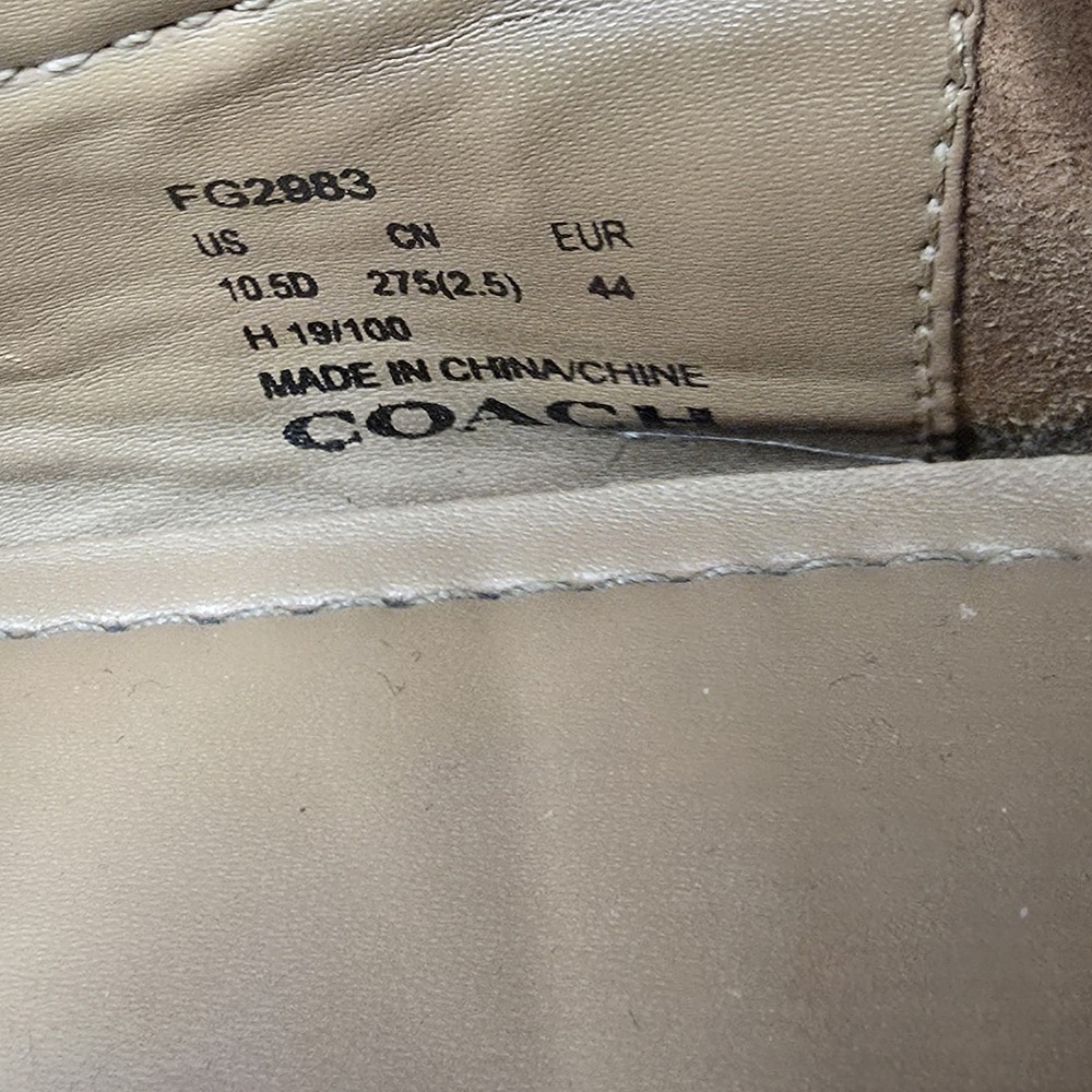 Coach Penny Loafers Mens 10.5 D Mott Driver Brown Leather Slip On Shoes FG2983 - Picture 10 of 12